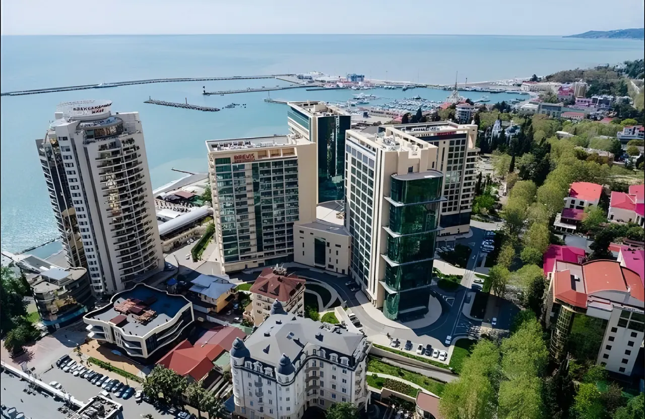 Комплекс и центр Сочи с высоты
